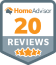 HomeAdvisor 20 reviews badge